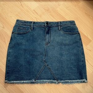 denim mini skirt